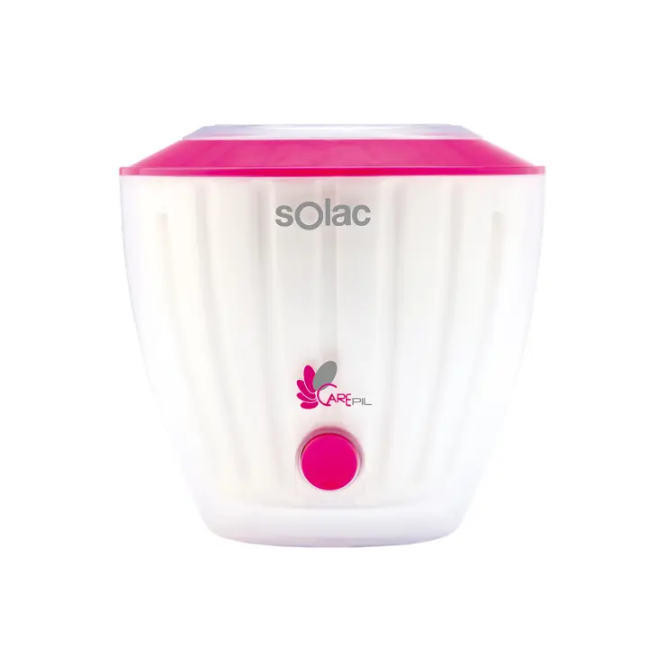 Solac - Depiladora cera universal Carepil Total body DC7501. Depilación profesional del cuerpo para mujer y hombre. Maquina eléctrica depilatoria con espátula de madera incluida, compacta y con luz de seguridad. Cumple normativa CE - 1