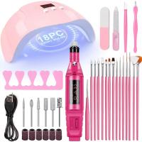 Kit Profesional De Esmeriladora Eléctrica USB Para Uñas Con Lámpara LED UV Y Secador De Manicura Gel Acrílico Set De Inicio - details 8
