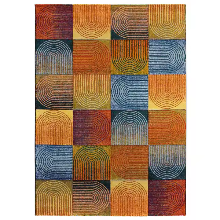 Alfombra de interior diseño geométrico en multicolor - SYBIL 40407 | 120x170, 140x200, 160x230 cm - 1
