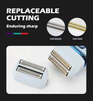 VGR Afeitadora Profesional Para Hombres Máquina De Afeitar Recargable LED Portátil Trimmer De Barba Y Cabello Cuchilla Rotatoria De Acero Inoxidable V-362 - details 5
