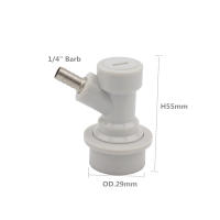 Conector De Cask Para Dispensador Ball Lock Desconectable De Líquido / Gas 1/4'' Herramientas De Cerveza Para Casa - details 2