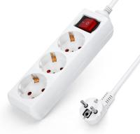 LIYSET Regleta alargador de 2/3/4/5/6 enchufes con cable de 1.5/3/5 metros e interruptor. Color Blanco - details 0