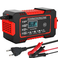 Cargador De Batería Inteligente 6A 12V Para Coche Y Motocicleta Unidad De Carga De Batería Lead-Acid Con Pantalla LCD - details 8