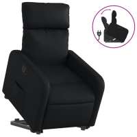 Sillón reclinable elevable cuero sintético Negro, Crema, Marrón Sillon Dormitorio Sillon Comodos Silla Relax Sillón Sofá - details 3