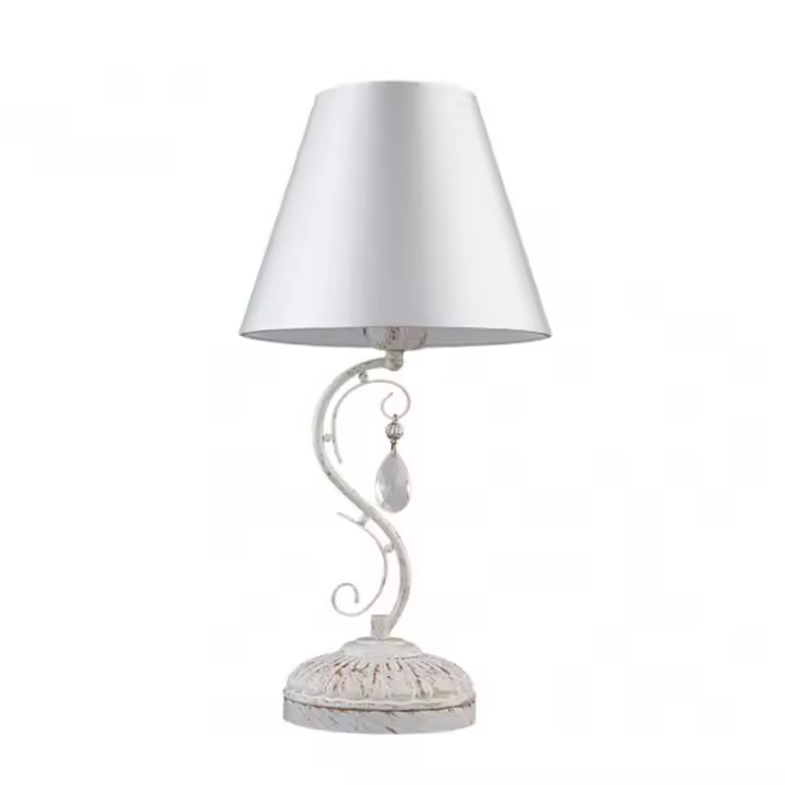 Lámpara de Mesa FABRILAMP Sobremesa Clematis Blanco/Oro 48x25x25 Cm - 1