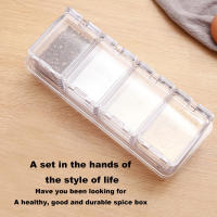 Juego De 4 Cajas De Condimentos Transparentes Con Cuchara Soporte De Especias Para Pimienta Estilo Japonés Almacenamiento De Alimentos - details 3