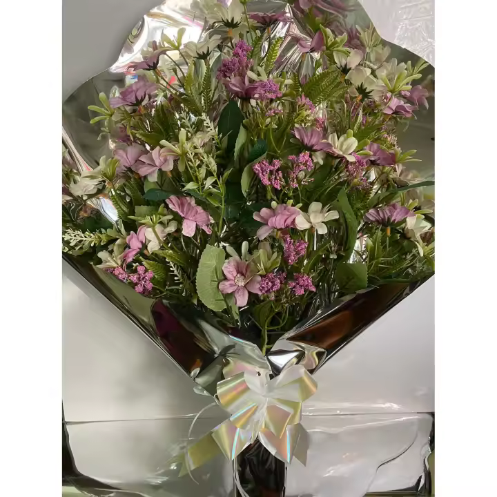 Ramo de flores artificiales de color lila, lila+ blanco, Ramo para cementerio, Ramo para todos los santos - 1