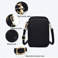 Bolso Bandolera De Moda Y Descanso Con Funda Para Móvil Monedero Vertical Para Viajes Regreso a La Escuela Unisex - details 1
