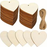10Pcs Ornaments De Madera En Forma De Corazón Grande 8cm DIY Para Manualidades No Terminadas Proveniente De China Continental - details 6