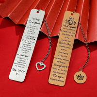 Marcador De Páginas De Acero Inoxidable Con Diseño De Corazón Hueco Para Hija Regalo De Papelería Con Impresión Inspiradora - details 4