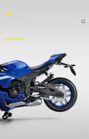 Modelo De Motocicleta Yamaha YZF-R1M a Escala 1/12 En Aleación De Zinc Simulación De Metal Para Colección Y Decoración Juguete Para Niños Regalo Azul Blanco Negro - details 7