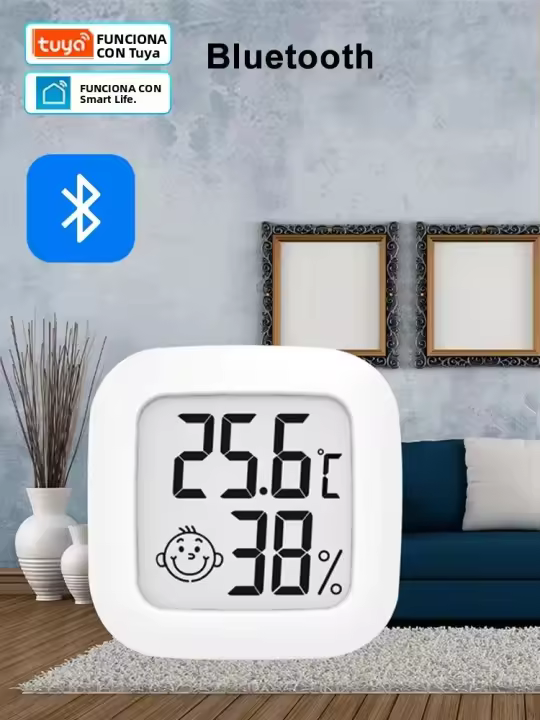 Sensor De Temperatura Y Humedad Zigbee 3.0 Tuya Con Pantalla LCD Control Remoto a Través De La Aplicación Smart Life Compatible Con Google Assistant - 1