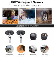 Sistema De Monitoreo De Presión De Neumáticos Para Coche Deelife TPMS Solar Control De Presión De Neumáticos Con Sensor Reemplazable Función De Medición De Temperatura Y Humedad En El Coche - details 10