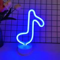 Luz De Neón Con Notas Musicales USB O Alimentada Por Baterías Estilo Moderno Para Decoración De Escritorio Fiestas Boda Dormitorio Creativa - details 0