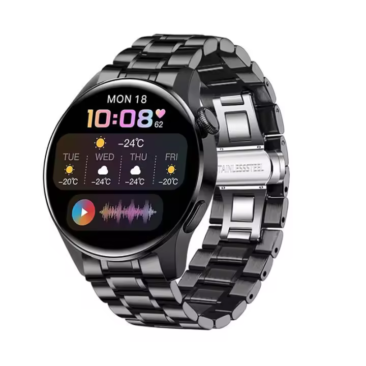 Reloj Inteligente LIGE HD Pantalla De Acero Inoxidable Bluetooth Llamada Resistente Al Agua Deportivo Fitness Para Hombres Compatible Con Huawei - 1