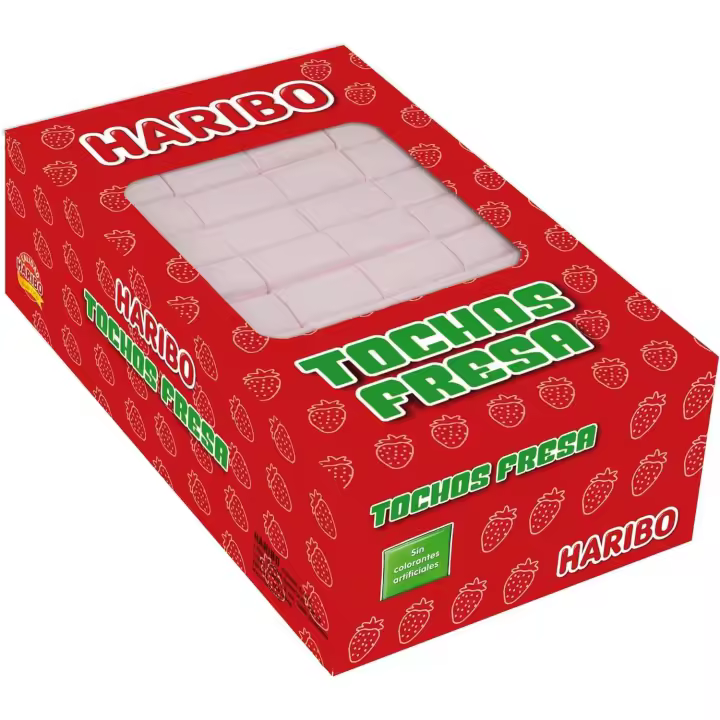 Haribo - Tochos refrescantes de fresa  200 ud Haribo espumas dulces refrescantes o  chuches de tizas - 1