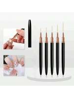 Set De 5 Pinceles Para Arte De Uñas Profesional Líneas Elongadas Dibujo De Uñas UV Gel Pintura Diseño De Uñas Herramienta De Manicura - details 1