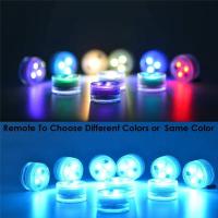 Luz Submersible LED Remota De Batería Con 16 Colores RGB Para Bodas Navidad Y Valentín Fiesta Luz De Té De La Balsa - details 1