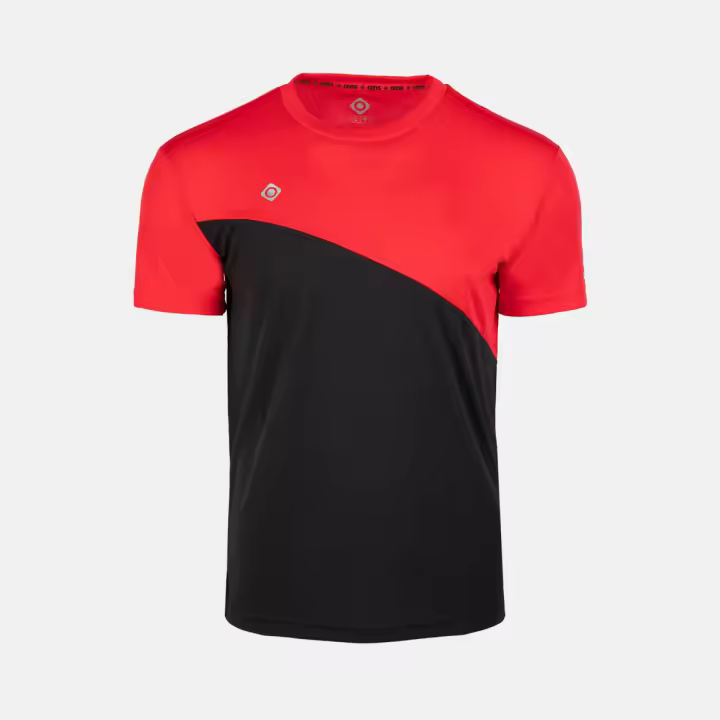 Izas - Camiseta Técnica para Hombre con Tecnología Dry Fit - Camiseta Deportiva de Manga Corta con Hydrospeed Que Expulsa el Sudor a la Superficie y Mantiene Seca la Piel - Abi Negro y Blanco - XS a 4XL - 1