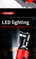 LYUWO Set De Destornillador Eléctrico Recargable 3/8 Herramienta De Mantenimiento Automotriz Para Quitar Tornillos Y Nutrición - details 11