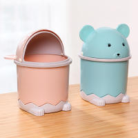 Bandeja De Papel Miniatura De Panda De Plástico Con Tapa Contenedor De Basura Para Escritorio Organizador De Mesa Para El Hogar Y Dormitorio - details 1