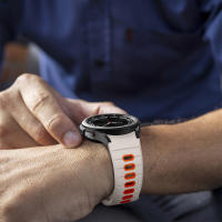 Correa Oficial Para Samsung Galaxy Watch 6 Classic 43mm Y 47mm Correa De Silicona Negra Y Naranja Compatible Con Galaxy Watch 5 pro 45mm Watch 4 40mm 44mm Unisex - details 10