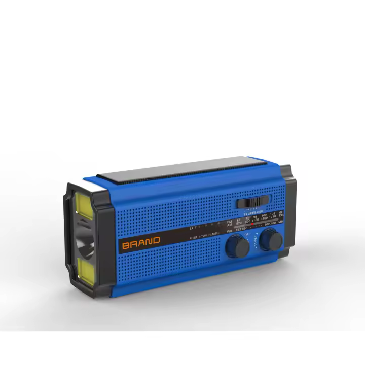 PORCHEDDU 5000mAh Radio DE EMERGENCIA FM XSY-320 portátil de mano-powered Alarma Solar recargable con Alarma SOS Lintera Meteorológica de Energía para el hogar del coche - 1