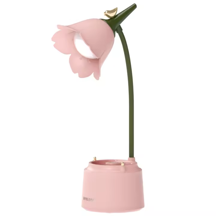 Accesorios de escritorio LED, lámpara de Mesa de escritorio de Flores recargable por USB, Continuous - 1