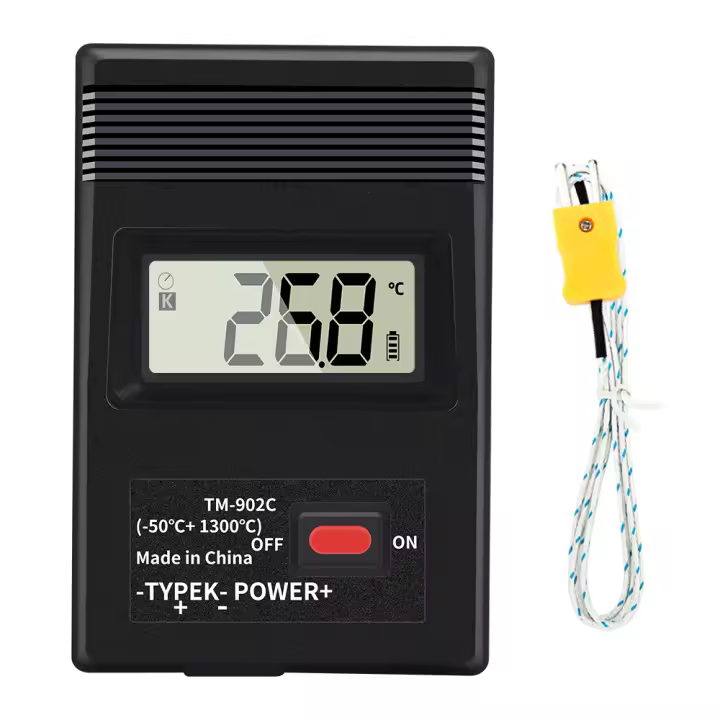 TM902C Termómetro Digital K Tipo Con Probing De Sensor Thermocouple Detector Rango De Temperatura -50℃ a 1300℃ Medidor De Temperatura - 1
