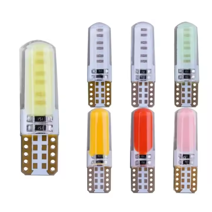 10PCS T10 W5W Lámparas LED Silicona COB 194 168 Canbus Sin Error Luz Interna De Coche Lámparas De Estacionamiento Map Dome 12V - 1
