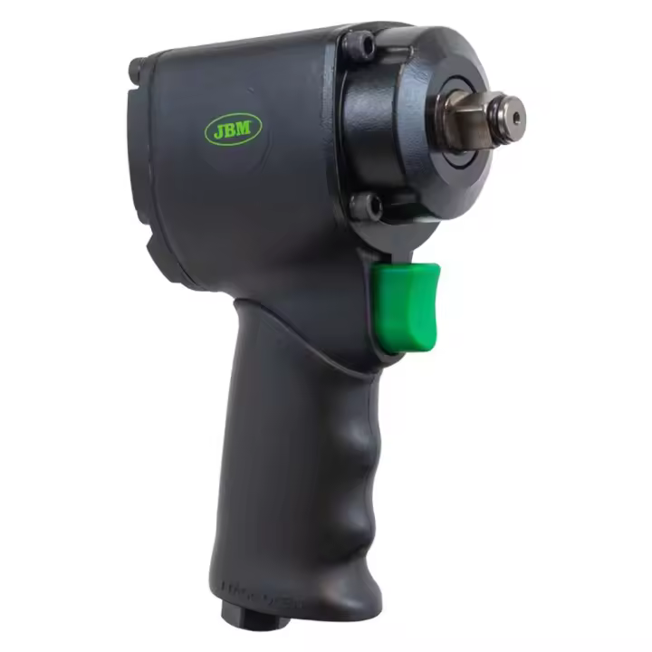 JBM 53588 Pistola de impacto NANO 1/2" - 1302NM. Sistema: martillo jumbo. Son especialmente útiles para trabajos difíciles, como aflojar cabezas de tornillos desprendidas, una tuerca demasiado apretada o tuercas o tornillos congelados u oxidados. - 1