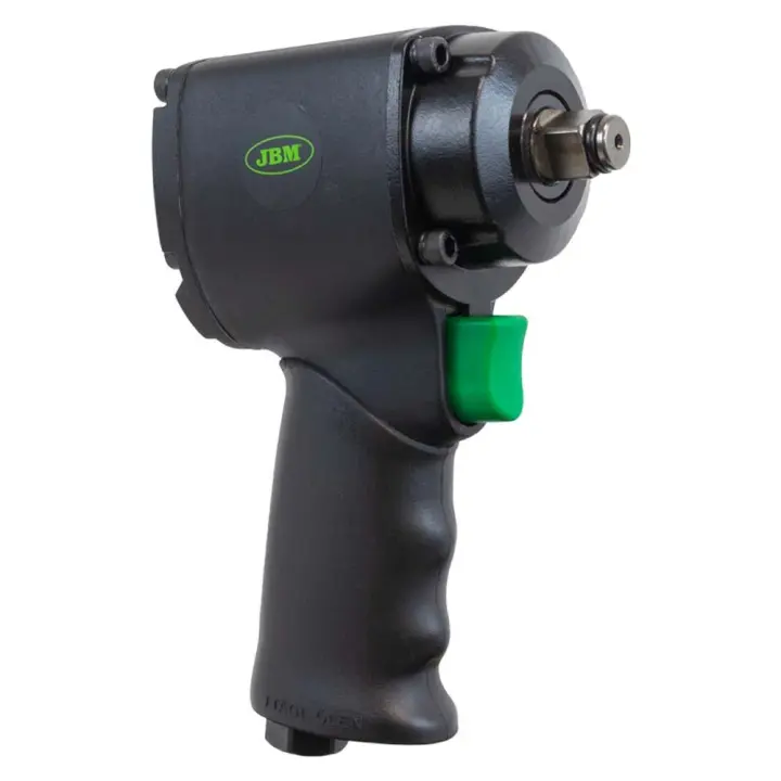 JBM 53588 Pistola de impacto NANO 1/2" - 1302NM. Sistema: martillo jumbo. Son especialmente útiles para trabajos difíciles, como aflojar cabezas de tornillos desprendidas, una tuerca demasiado apretada o tuercas o tornillos congelados u oxidados. - 1