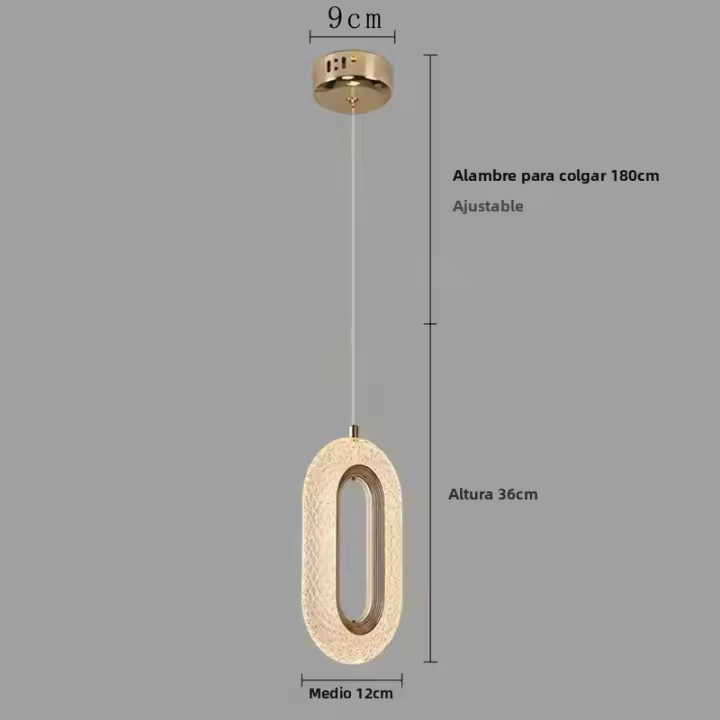 Lámpara Colgante Minimalista Moderna Para Sala De Estar Y Dormitorio Iluminación Ambiental Decorativa Para El Hogar Instalación Interior - 1