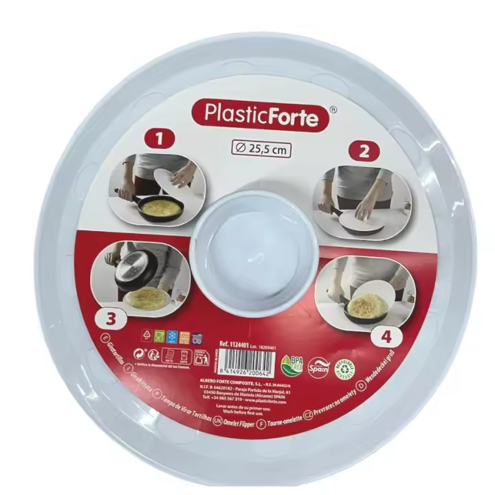 PLASTICFORTE-  Tapa Vuelta Tortilla de Patatas Silicona 25,5 Cm y 29 Cm - 1