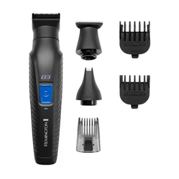 Remington Recortadora de Barba y Cortapelos G3 Graphite Series - Inalámbrico, revestimiento de grafito, 6 accesorios, autonomía 40 min, Negro - ref. PG3000 - 1