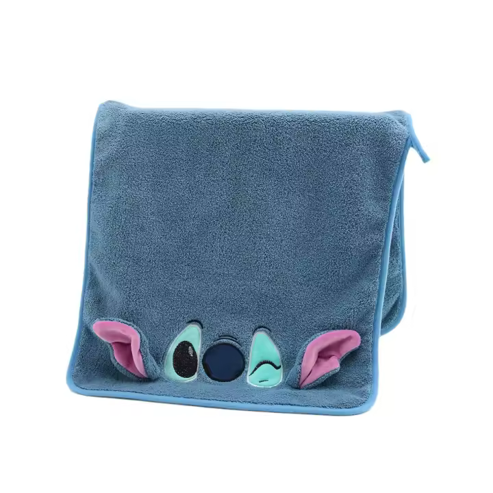 Disco De Secado Rápido De Cabello Stitch Disney Absorbente Para Niños Turbante De Tela De Algodón Para El Hogar Regalo Ideal - 1