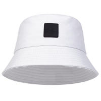 Gorro De Pesca Estilo Bucket Casual Unisex Con Etiqueta De Cuero NY Sombrero De Sol Para Exteriores Material De Poliéster - details 4