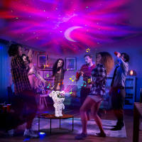 Proyector De Noche Para Niños Con Control Remoto Y Diseño Ajustable De 360 Grados Astronauta Nebulosa Galaxia Iluminación Incluye Baterías LED Poderoso 5V 20cm - details 8