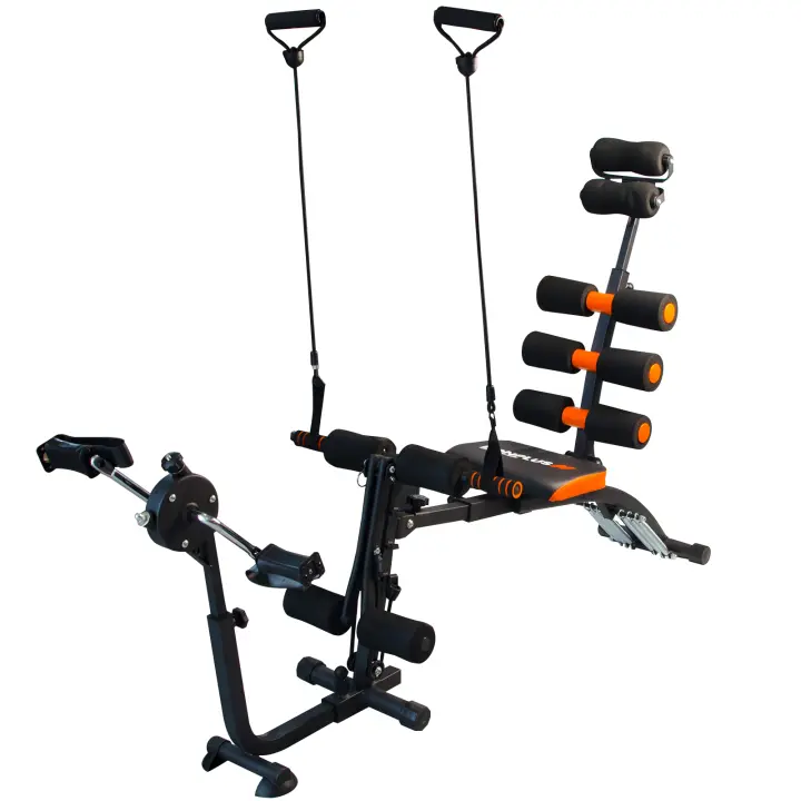 Bonplus BP  Wonder Master Bike  Banco Ajustable  Banco de Musculación  Banco Inclinable  Musculación  Entrenamiento Core  Entrenamiento Abdominales  Abs Training  22 Ejercicios en 1  Incluye Pedales  Fitness - 1