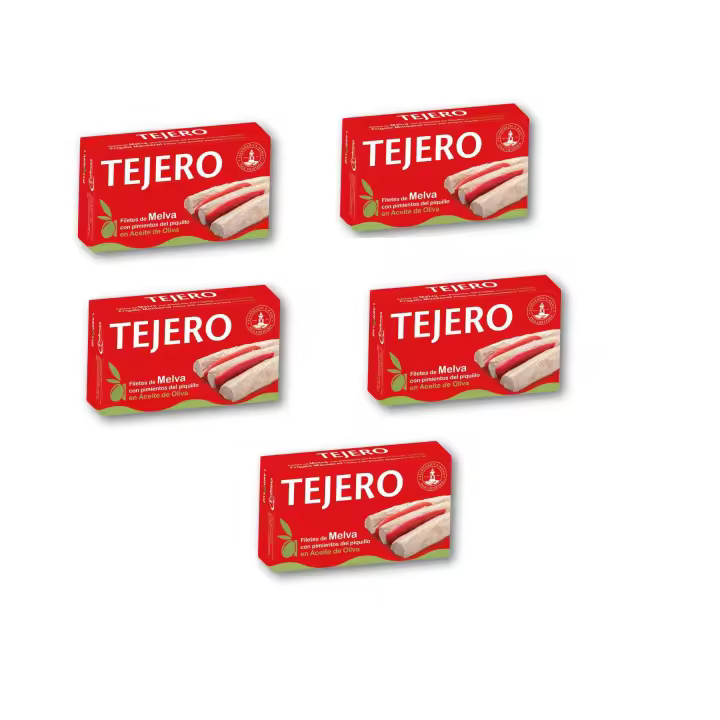 5 unidades -Filetes de Melva  con Pimientos del Piquillo TEJERO 125gr. - 1