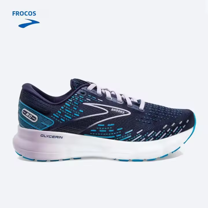 Zapatos De Correr BROOKS Glycerin 20 Para Hombre Y Mujer Color Azul Peacoat Y Noche Casual Transpirables De Entrenamiento Deportivo De Larga Distancia - 1