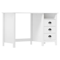 vidaXL Escritorio Hill con 3 cajones madera de pino 120x50x74 cm en color Marrón/Gris/Blanco | estructura resistente ideal para salón dormitorio o estudio - details 2