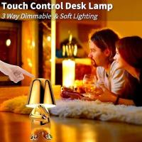 Lámpara de mesa táctil dorada, lámpara Thinker, lámpara de mesa, lámpara de noche decorativa portátil, inalámbrica, recargable, con carga USB, iggb dorada, 1 unidad, dorada, 1 unidad - details 3