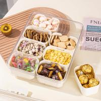Caja De Aperitivos Portátil Con Tapa Y Asa Compartmentalizada Para Alimentos Conservación Fresca Contenedor De Almacenamiento - details 9
