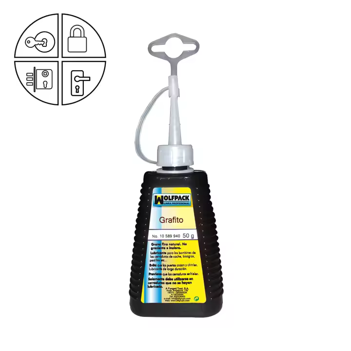 SANCO STORE - WOLFPACK LINEA PROFESIONAL Grafito En Polvo Bote Aplicador 50 Gr. - 1