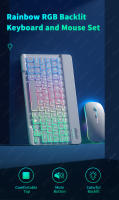 Teclado Inalámbrico Bluetooth Para Tableta Android iOS Windows Con Iluminación RGB Teclado Ratón Compatible Con iPad Y Teléfono - details 0