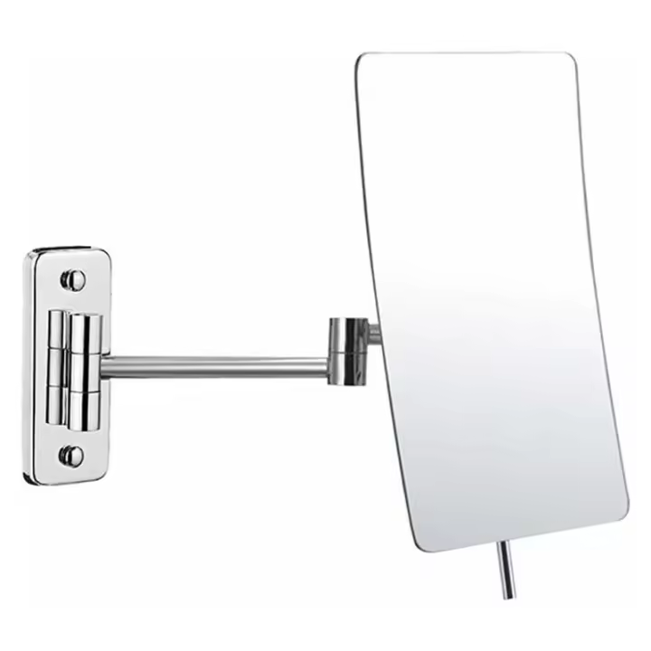 Espejo de pared con aumento 3x, extensión plegable, espejo de aumento con rotación de 360 grados, espejo de baño con perforación - 1