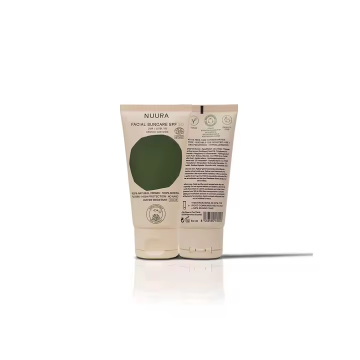 Crema solar facial con color SPF50 Eco 50ml Nuura - 1