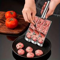1pc fabricante de albóndigas de acero inoxidable antiadherente - para cocinas de rv, seguro para alimentos detalles 1