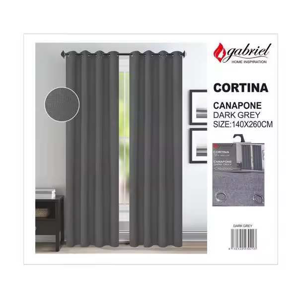 CORTINA OPACA DE 140X260CM CON 8 ANILLAS - 1